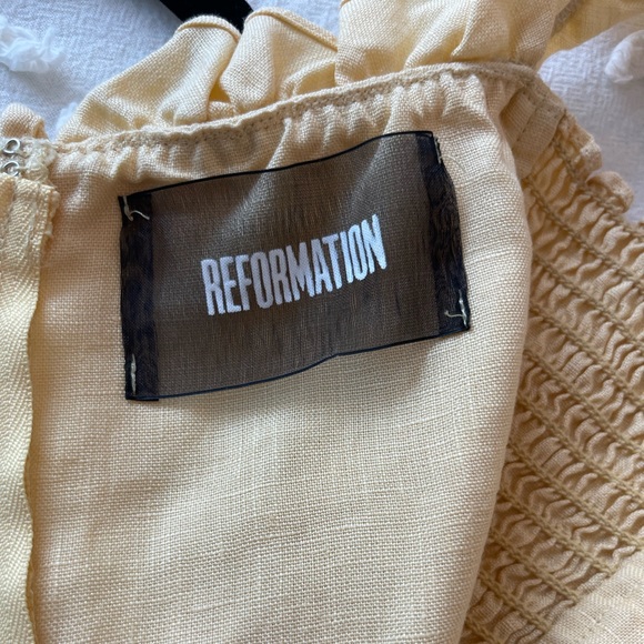 Reformation Bonita Dress in Lemon - Picture 7 of 7